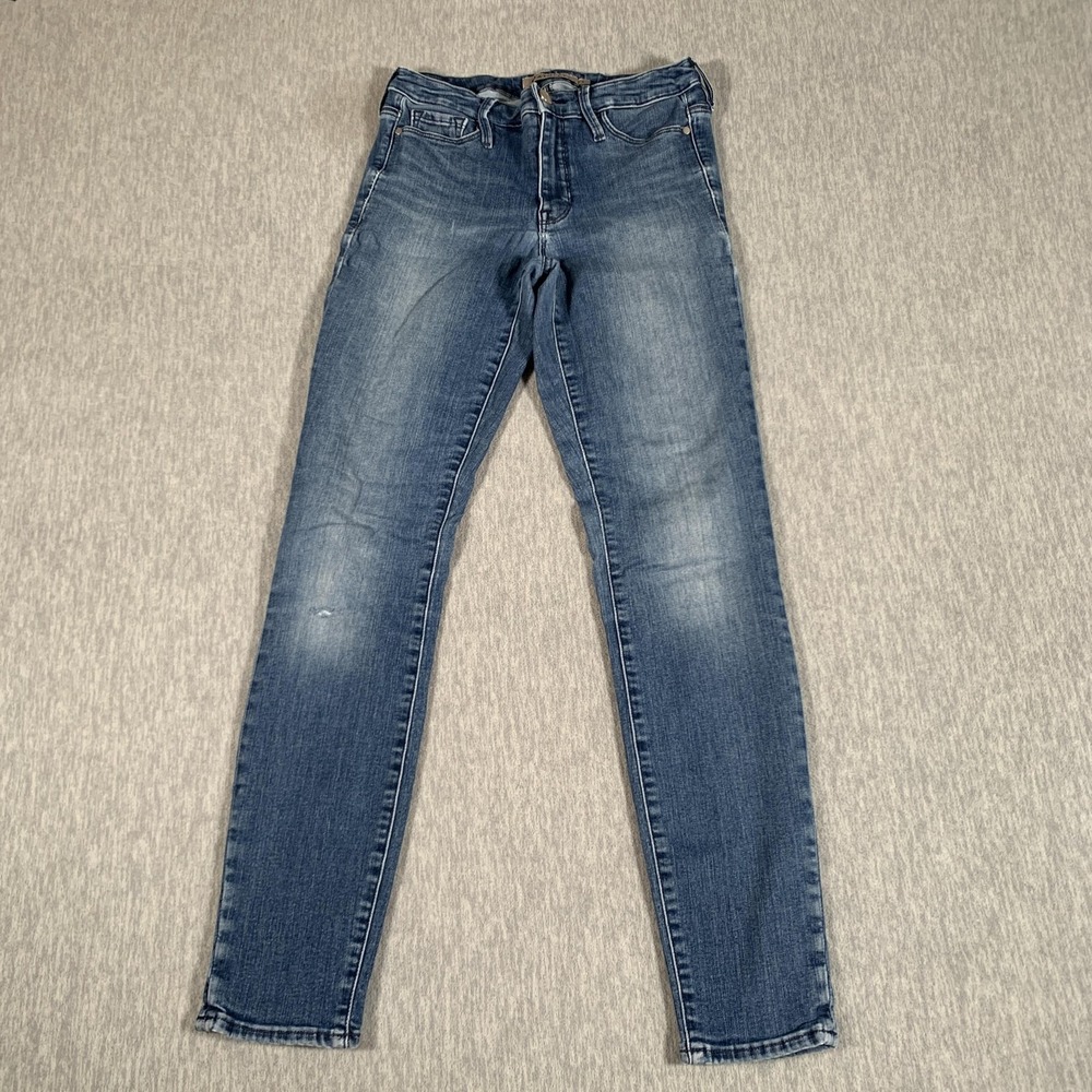Athleta Jeans Womens 2 Blue Mid Rise Skinny Stretch Denim Medium Wash‎ Slim Fit